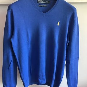 Polo v-neck Pima cotton sweater